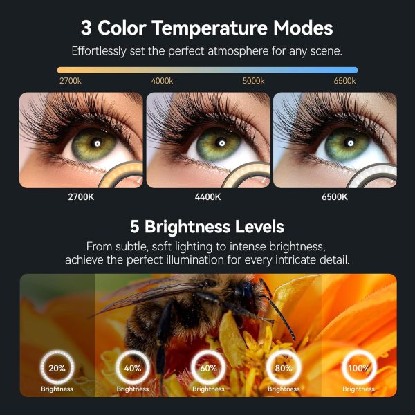 APEXEL 10-20X Macro Lens for iPhone & Android Phones | HD Photography Lens Kit with Universal Clip & 45-Mode Fill Light | Capture Still Life Close-Ups, Insects, Plants, Jewelry, Food & Small Objects - Image 6