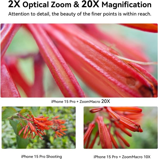 Zoom Macro Lens Kit - 10-20X Universal Phone Lens, HD Macro Photography for iPhone, Android & More - Image 4
