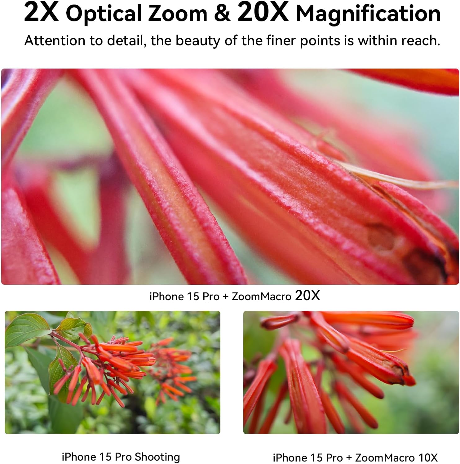 Zoom Macro Lens Kit - 10-20X Universal Phone Lens, HD Macro Photography for iPhone, Android & More - Image 4